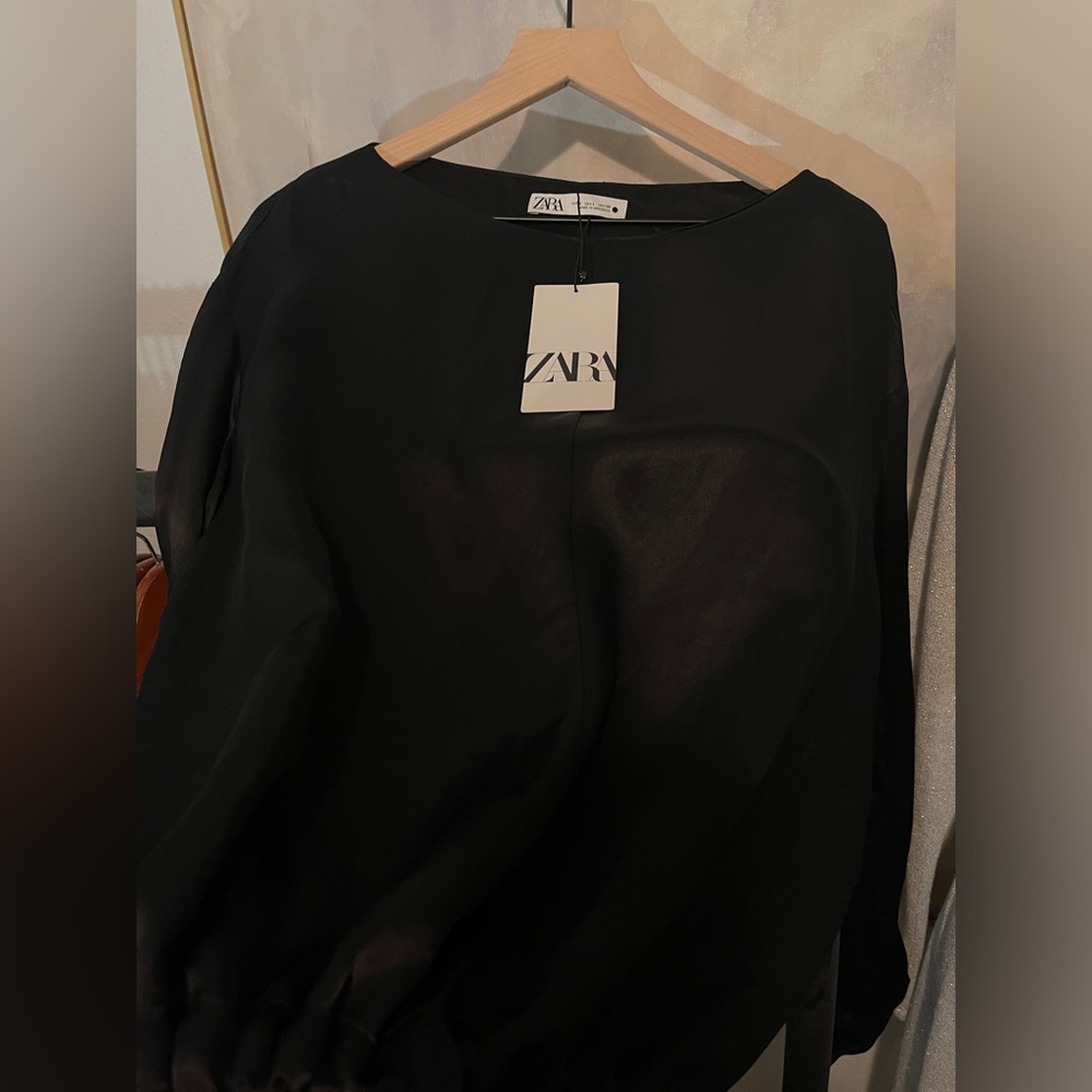 🌷 Zara Satin Effect Blouse - NWT 🌷 - Picture 7 of 14